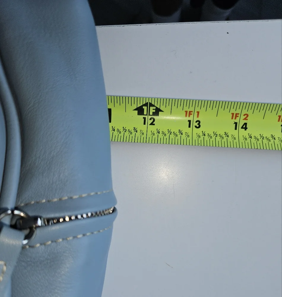 Gianvito Rossi Powder Blue Leather Backpack with Buckle Flap